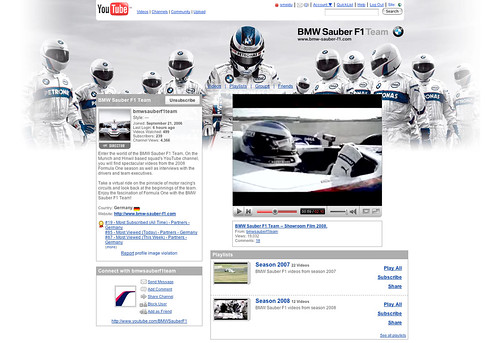 Screenshot BMW YouTube Channel