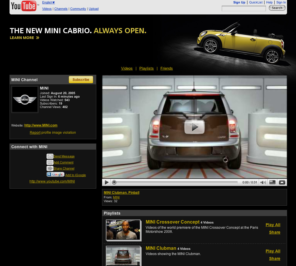 Screenshot MINI YouTube Channel